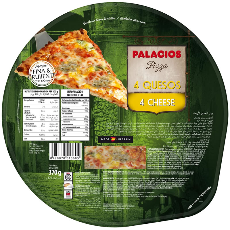 Pizza 4 Quesos Al Horno