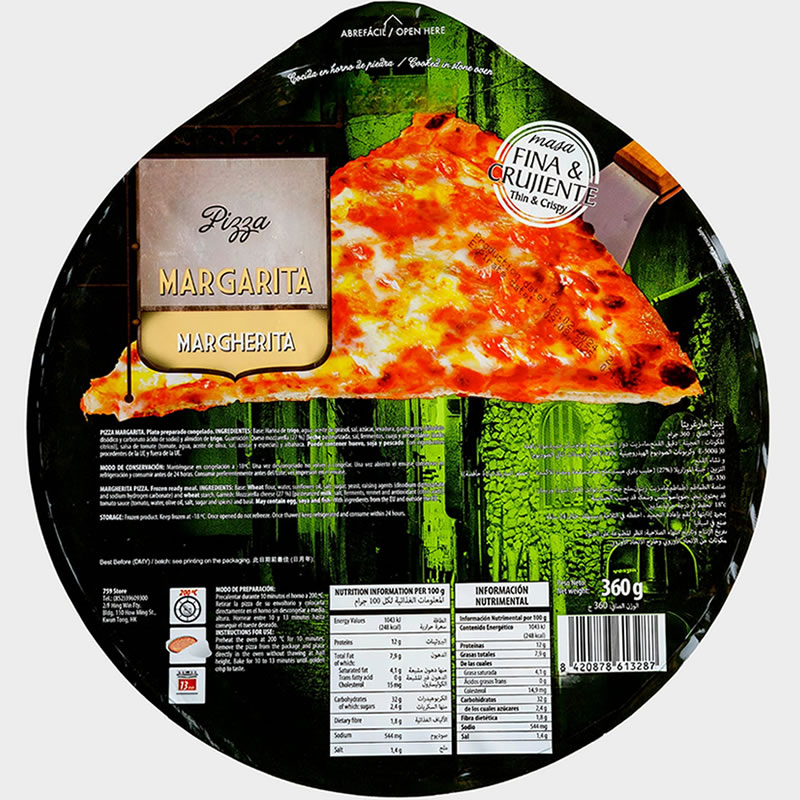 Pizza Margarita Al Horno