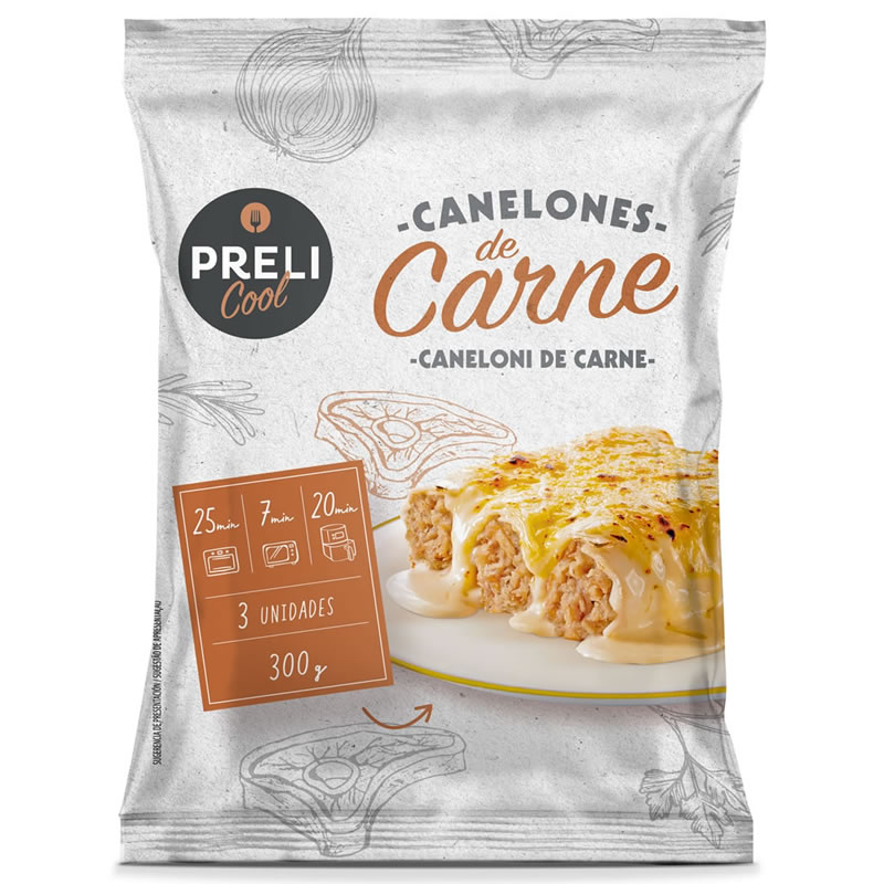 Canelones de ternera con bechamel