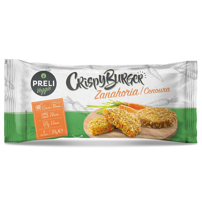 Hamburguesa crujiente de zanahoria