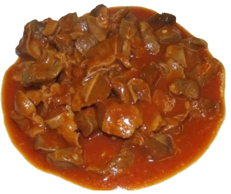 Moelas estufadas com molho