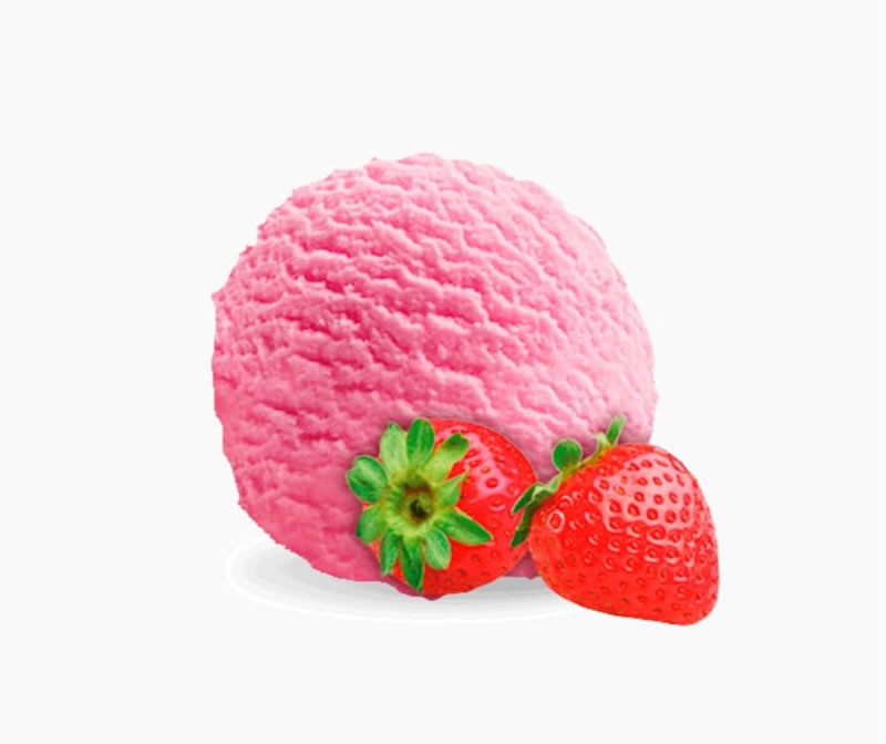 Cubeta de helado a granel de fresa